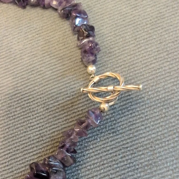 Elegant Handmade Genuine Amethyst Necklace - Picture 2 of 7